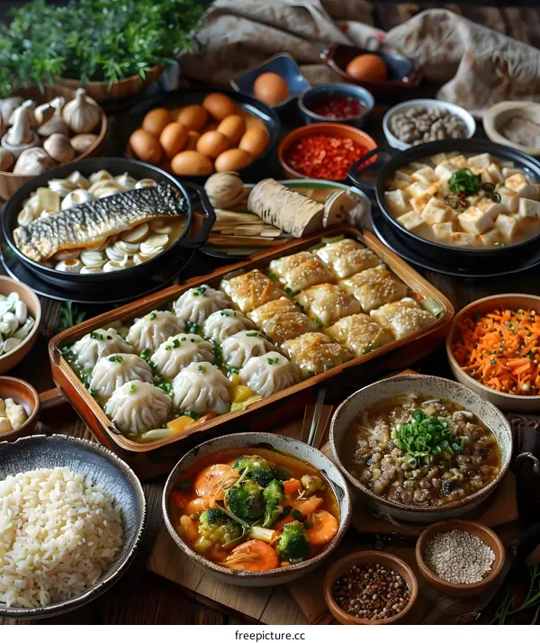 A table full of delicious Chinese food