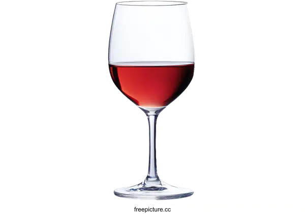 [Transparent Background PNG]Elegant Wine Glass Filled with Rosé