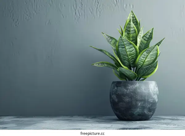 A Snake Plant in a Pot