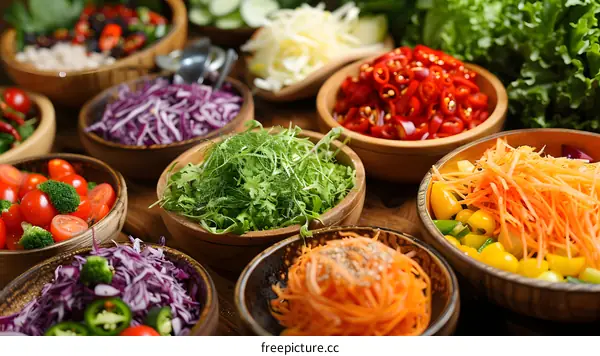 Fresh and Colorful Salad Bar