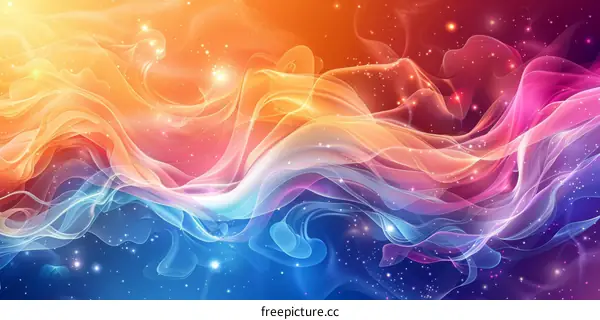 Abstract Colorful Flowing Background