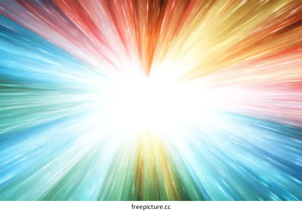 Abstract Colorful Radial Burst Background