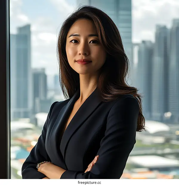 Confident Asian Business Woman Portrait