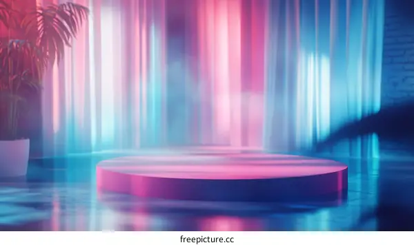 Neon Light Modern Empty Product Display