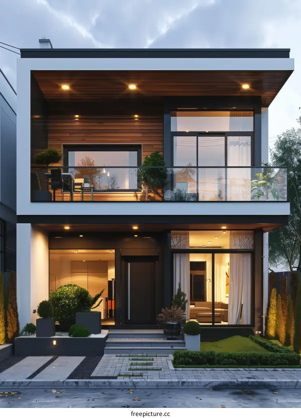 Modern Two-Story House Exterior Design