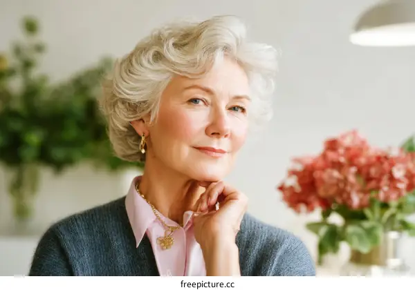 Elegant Senior Woman Portrait