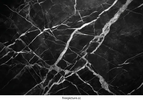 Abstract Black and White Marble Texture Background
