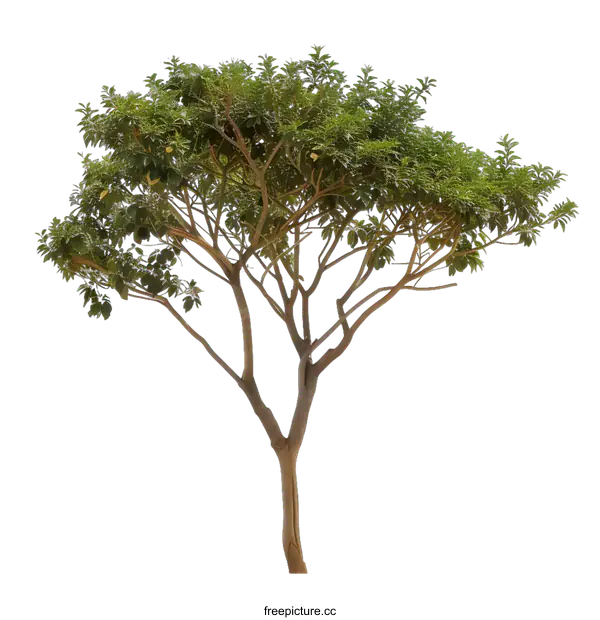 [Transparent Background PNG]Isolated Tree on transparent background Green