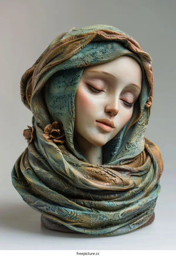 Exquisite Ceramic Head Sculpture