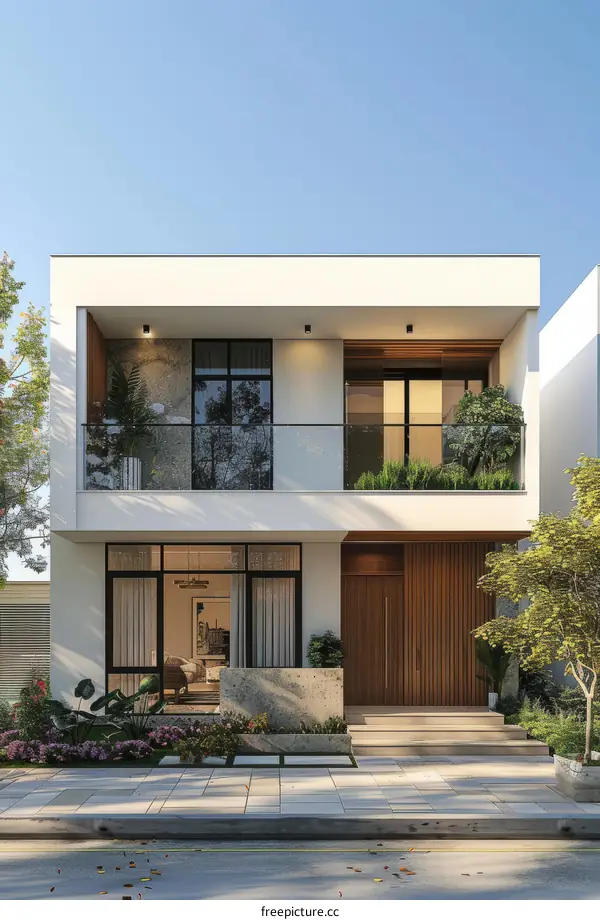 Modern Minimalist Townhouse Exterior Design