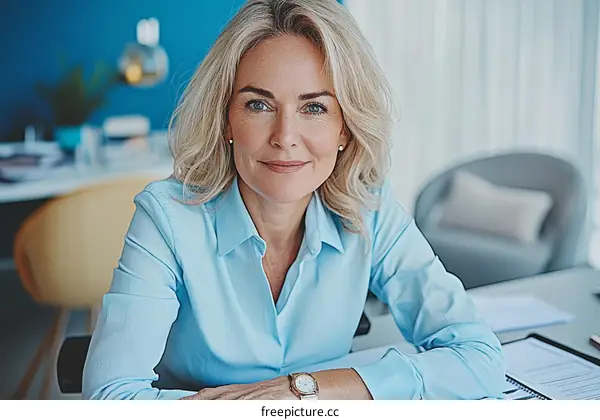 Confident Business Woman in Modern Office