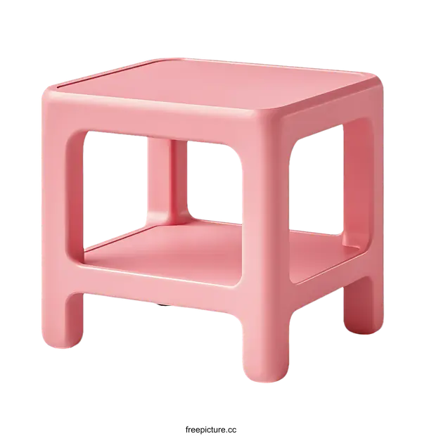 [Transparent Background PNG]Pink Modern Side Table