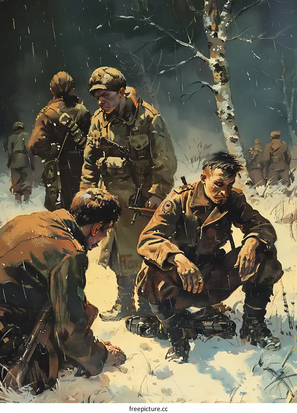 World War II, Battle of the Bulge, Soldiers in the Ardennes, 1944-45