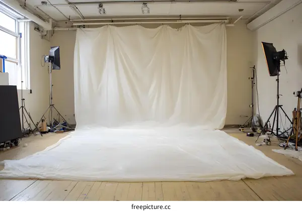 White Backdrop Studio Photography Setup