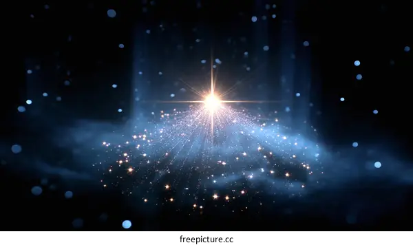 Abstract Sparkling Star Burst Background