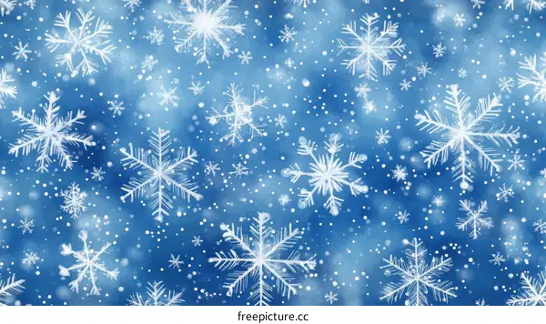 Winter Snowflakes Pattern Background Illustration