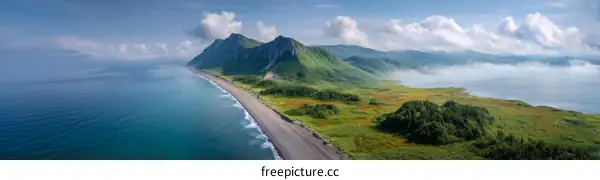 Coastal Landscape of a Pristine Island