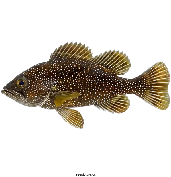 [Transparent Background PNG]Graysby Fish on White Background