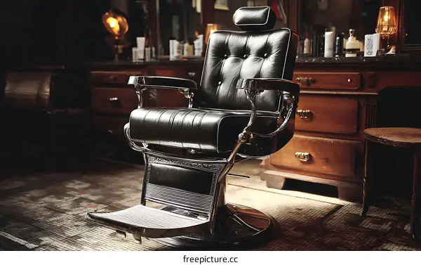 Vintage Barber Shop Chair with Retro Style