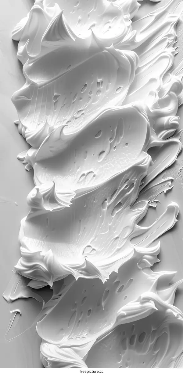 White creamy thick texture background