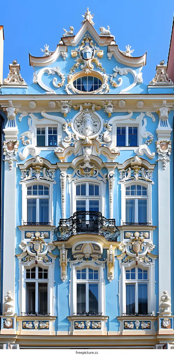 Elegant Blue Facade