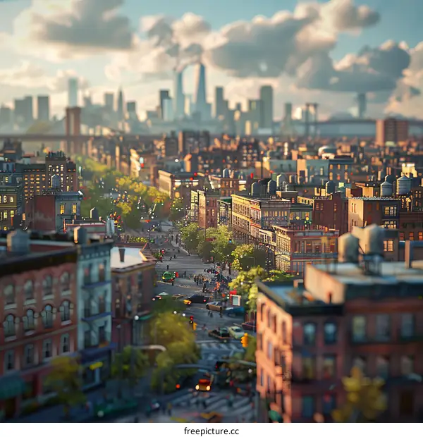 New York City Street View with Diverse People