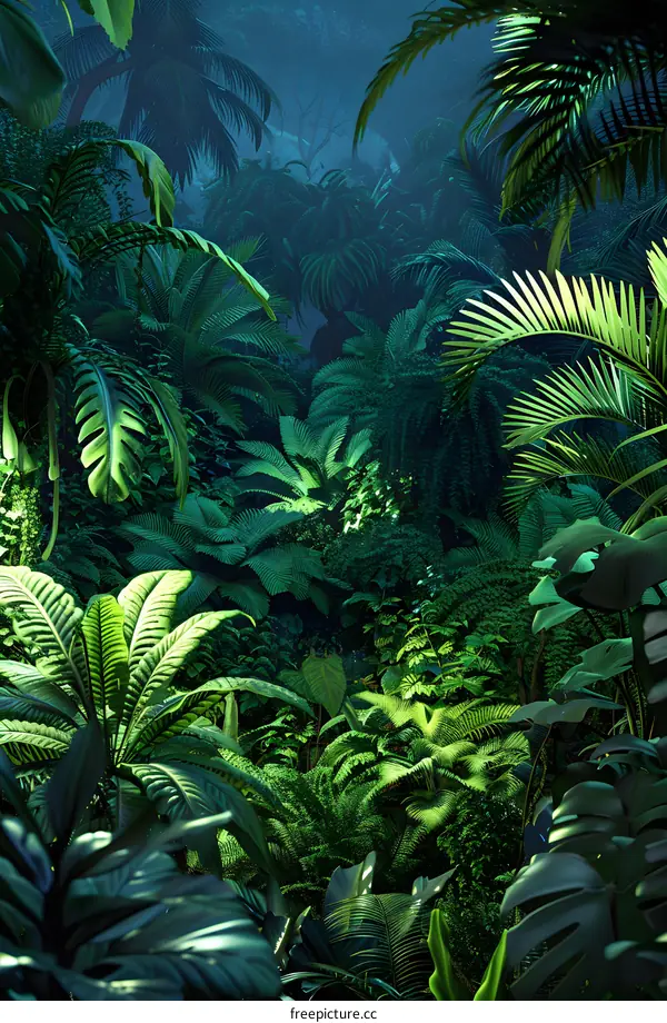Dense Tropical Rainforest Lush Greenery