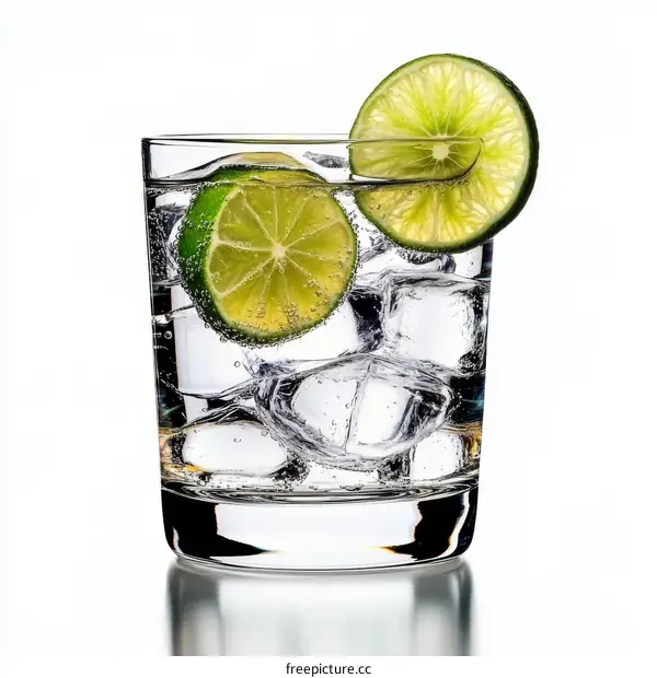 Refreshing Lime Sparkling Water Drink
