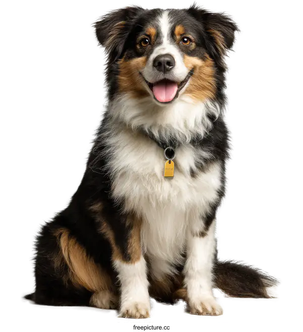 [Transparent Background PNG]Adorable Dog Portrait Against White Background