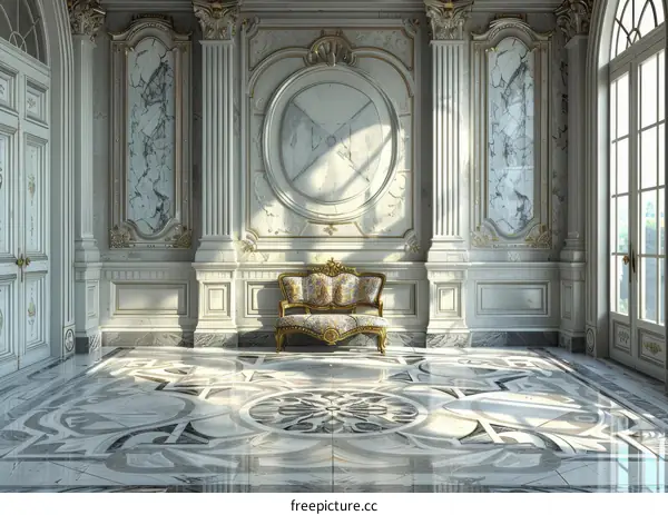 Elegant Palace Interior Design Illustration