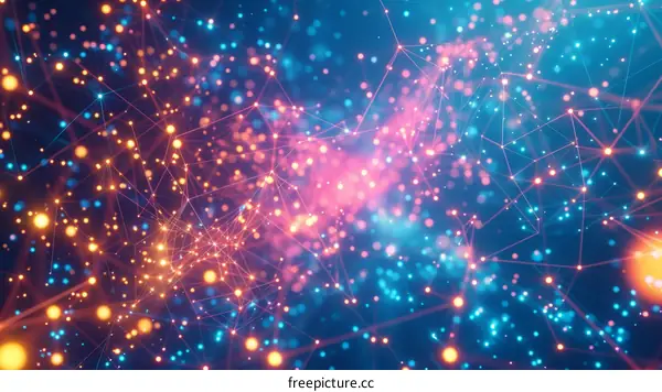 Abstract glowing plexus background with connected dots and lines