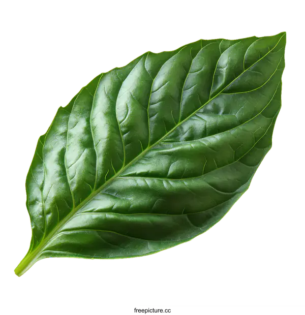 [Transparent Background PNG]Closeup of a Vibrant Green Leaf