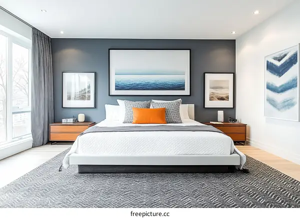 Modern Bedroom Interior Design with Artwork