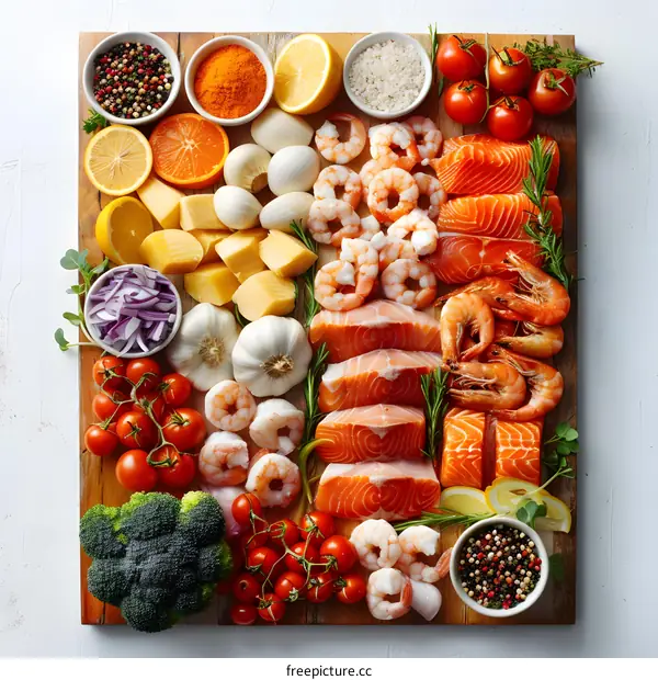 Fresh ingredients for a healthy meal