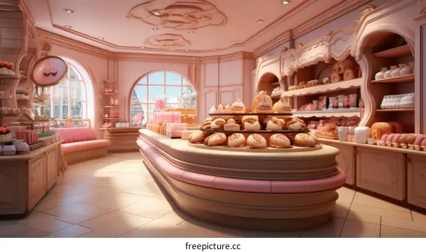 Inside a Pink Bakery in Paris