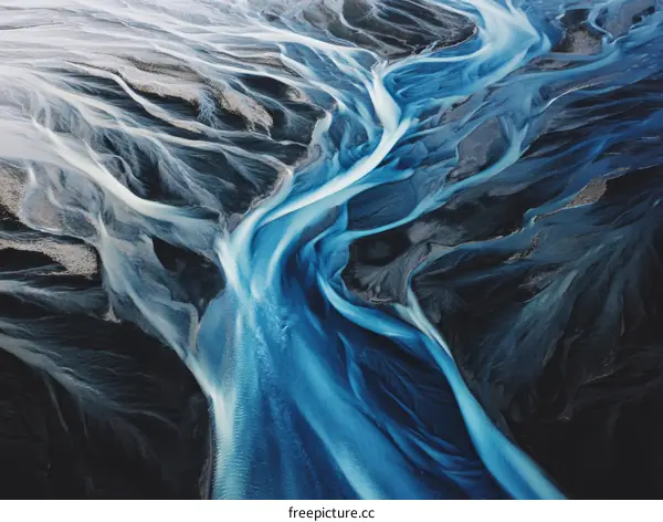 Icelandic Glacial River Patterns