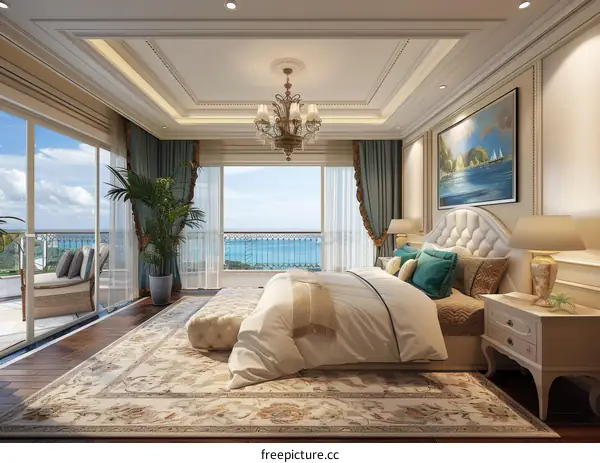 Luxury Coastal Bedroom Interior Design