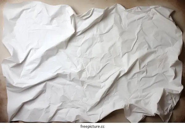 White crumpled paper texture background