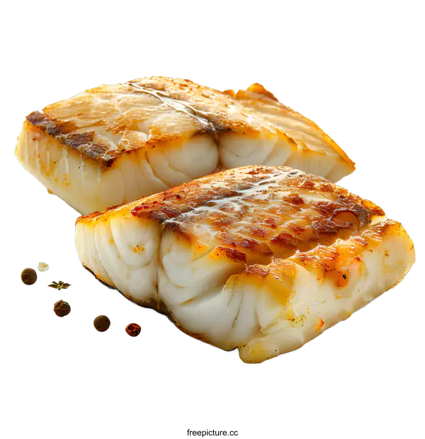 [Transparent Background PNG]Fried fish fillet with spices