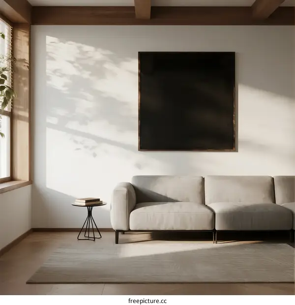 Modern Living Room with Minimalist Design and Natural Light
