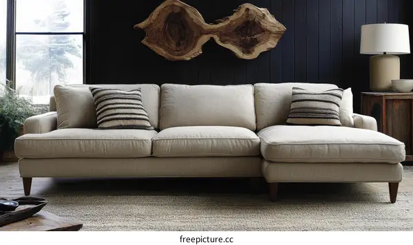 Modern Sectional Sofa in a Cozy Living Room