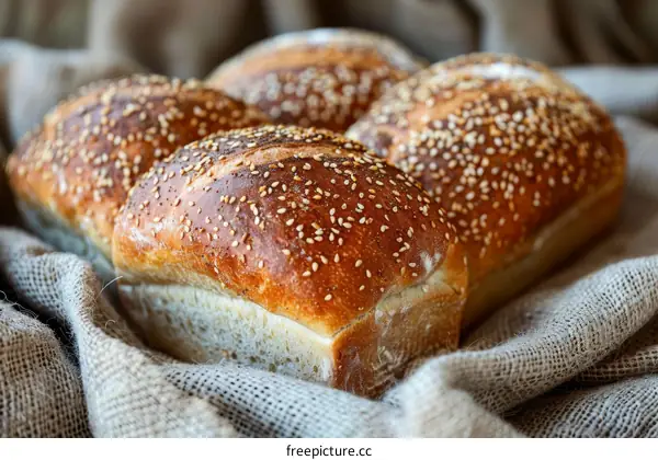 Loaf of bread with sesame seeds