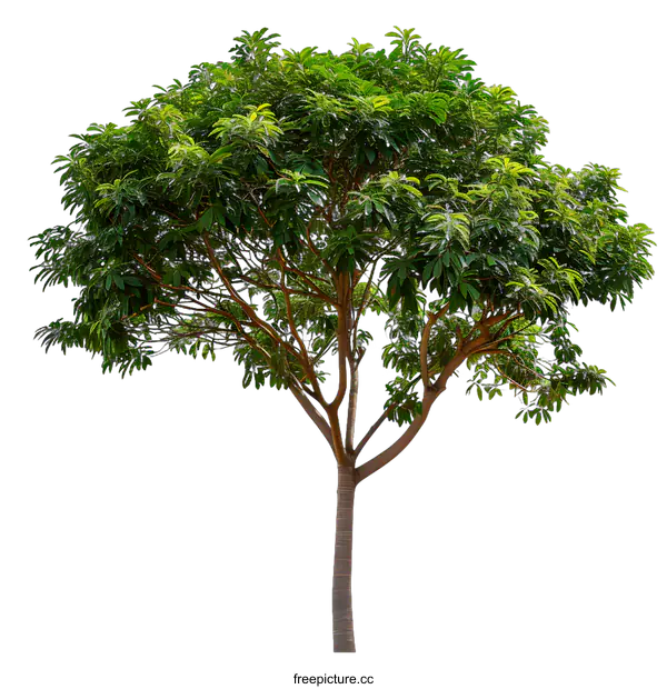 [Transparent Background PNG]Green Tree Isolated on White Background