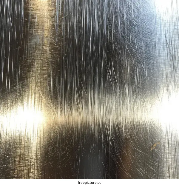 Close-up of Scratches on a Stainless Steel Surface