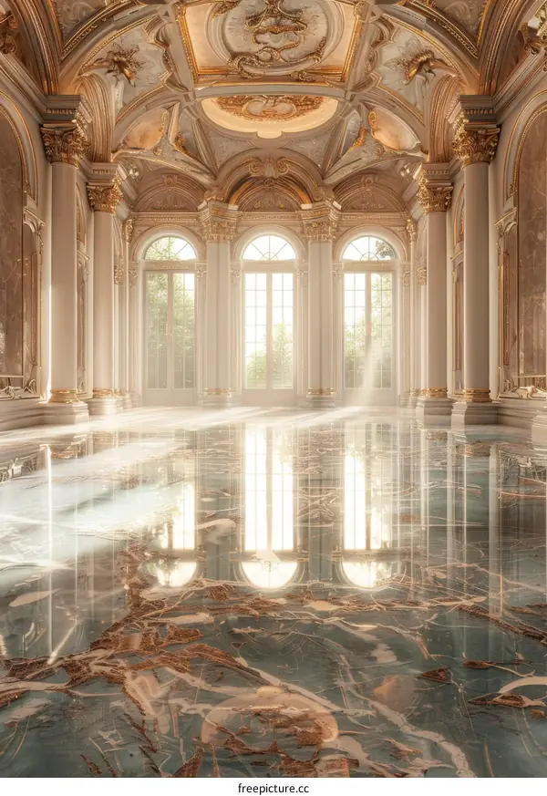 Elegant Majestic Palace Hall Interior