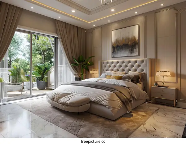 Modern Minimalist Interior with Bedroom Design