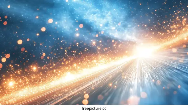 Abstract Digital Cosmic Pathway Illustration