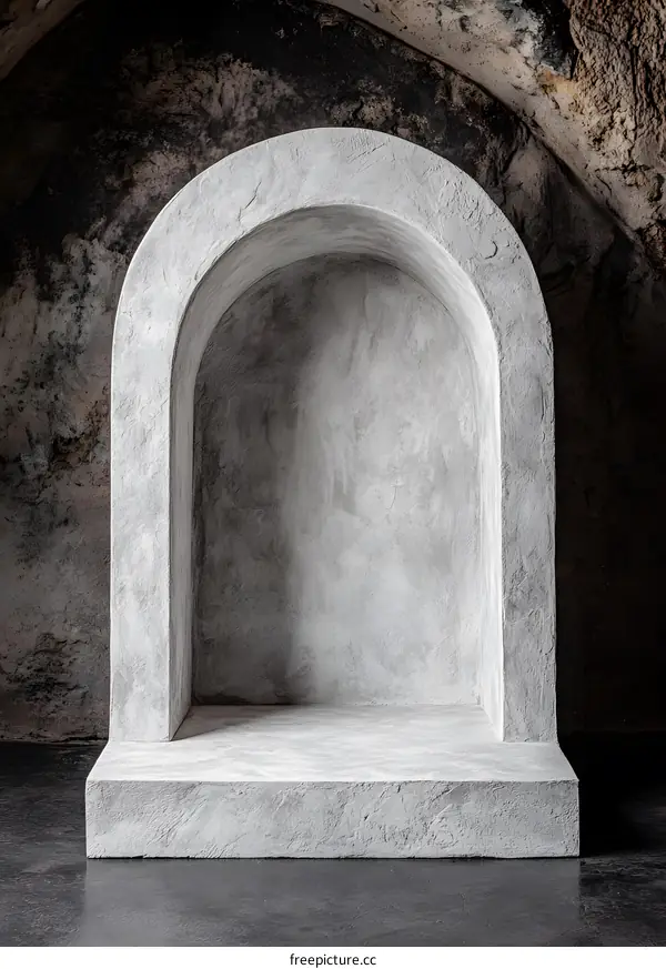 Concrete Archway Niche Empty Space Photography Background