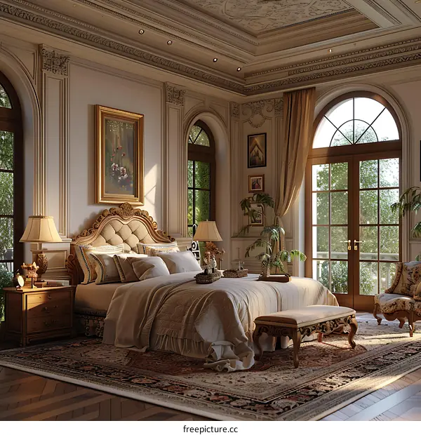 European-style luxury bedroom