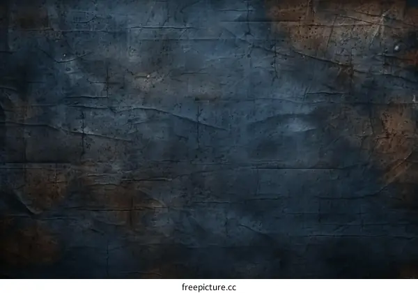 Blue grunge texture with cracks and stains